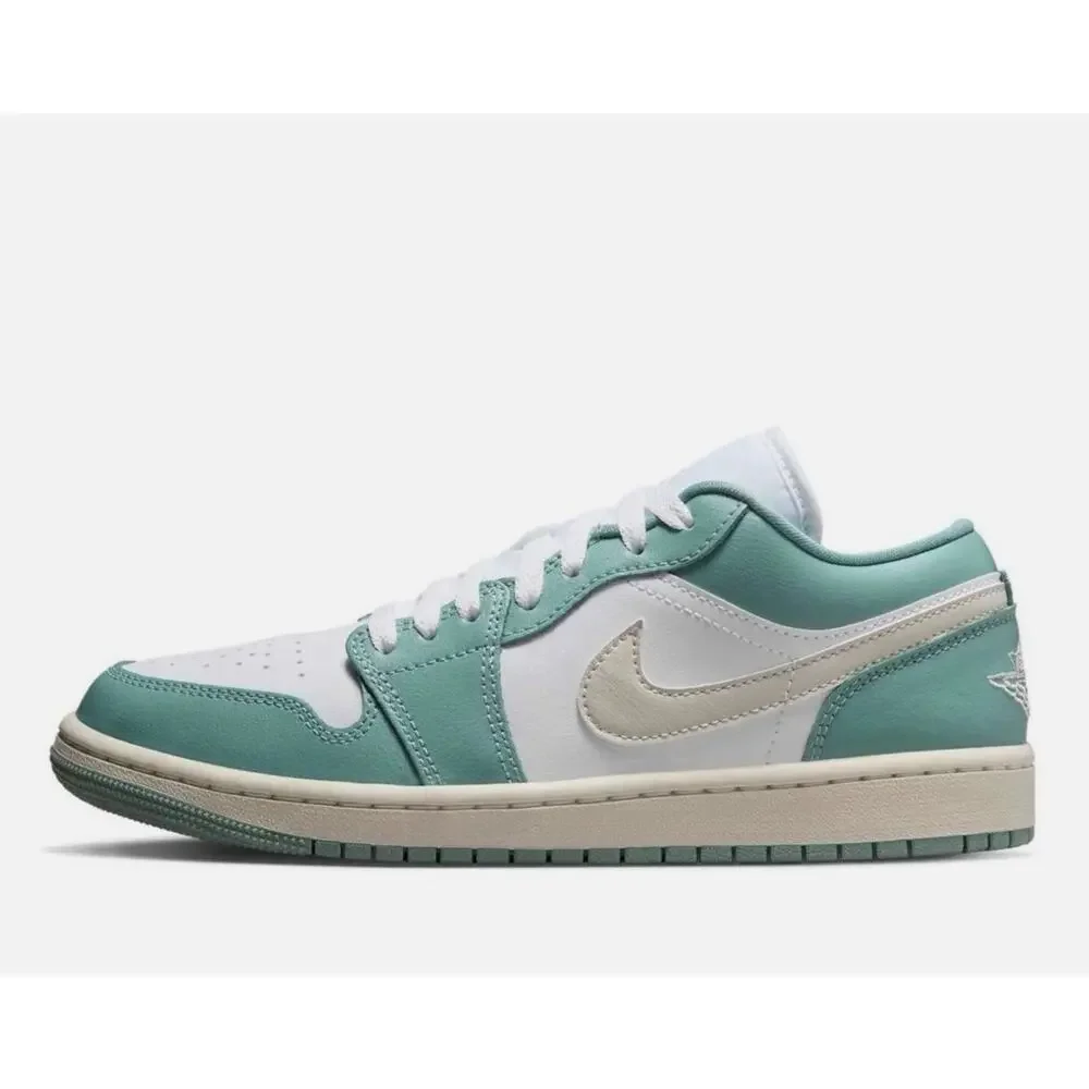 Size 6 - Women's Nike Air Jordan 1 Low White Cannon Green Retro DC0774-138